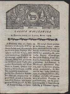 Gazeta Warszawska. R.1778 Nr 55