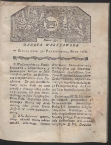 Gazeta Warszawska. R.1778 Nr 87
