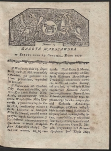 Gazeta Warszawska. R. 1779 Nr 7