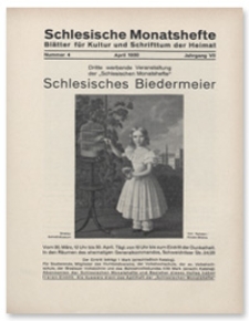 Schlesische Monatshefte : Blätter für Kultur und Schrifttum der Heimat. Jahrgang VII, April 1930, Nummer 4