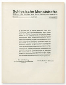 Schlesische Monatshefte : Blätter für Kultur und Schrifttum der Heimat. Jahrgang VIII, April 1931, Nummer 4