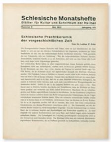 Schlesische Monatshefte : Blätter für Kultur und Schrifttum der Heimat. Jahrgang VIII, Mai 1931, Nummer 5