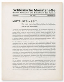 Schlesische Monatshefte : Blätter für Kultur und Schrifttum der Heimat. Jahrgang VIII, Juli 1931, Nummer 7