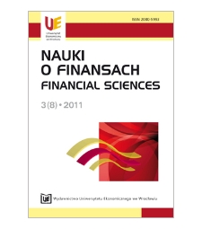 Spis treści [Nauki o Finansach = Financial Sciences, 2011, Nr 3 (8)]
