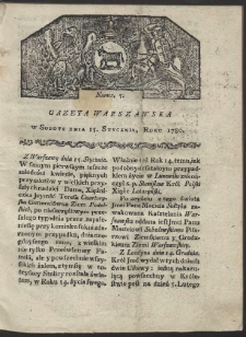 Gazeta Warszawska. R. 1780 Nr 5