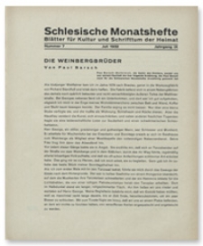Schlesische Monatshefte : Blätter für Kultur und Schrifttum der Heimat. Jahrgang IX, Juli 1932, Nummer 7