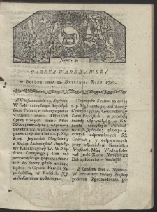 Gazeta Warszawska. R. 1780 Nr 9