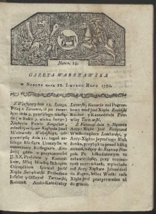 Gazeta Warszawska. R. 1780 Nr 13