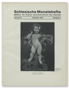 Schlesische Monatshefte : Blätter für Kultur und Schrifttum der Heimat. Jahrgang IX, Dezember 1932, Nummer 12