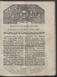 Gazeta Warszawska. R. 1780 Nr 21