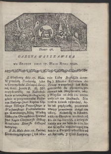Gazeta Warszawska. R. 1780 Nr 40