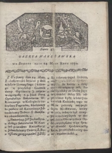 Gazeta Warszawska. R. 1780 Nr 42