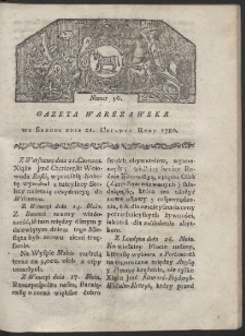 Gazeta Warszawska. R. 1780 Nr 50