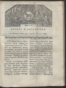 Gazeta Warszawska. R. 1780 Nr 61