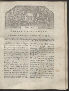 Gazeta Warszawska. R. 1780 Nr 67