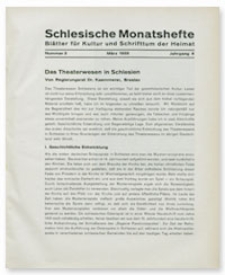 Schlesische Monatshefte : Blätter für Kultur und Schrifttum der Heimat. Jahrgang X, März 1933, Nummer 3