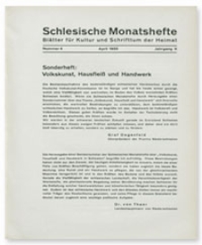 Schlesische Monatshefte : Blätter für Kultur und Schrifttum der Heimat. Jahrgang X, April 1933, Nummer 4