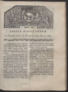 Gazeta Warszawska. R. 1780 Nr 84