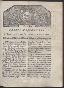Gazeta Warszawska. R. 1780 Nr 85