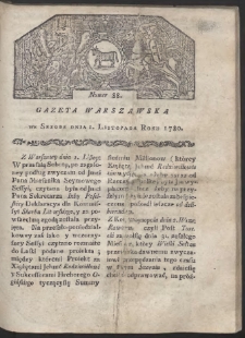 Gazeta Warszawska. R. 1780 Nr 88