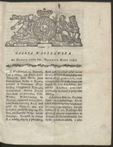 Gazeta Warszawska. R.1781 Nr 7