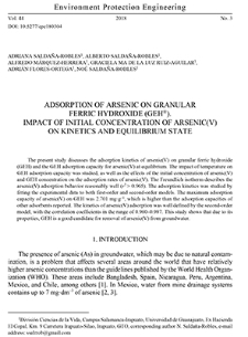 Adsorption of arsenic on granular ferric hydroxide (GEH®). Impact of initial concentration of arsenic(V) on kinetics and equilibrium state