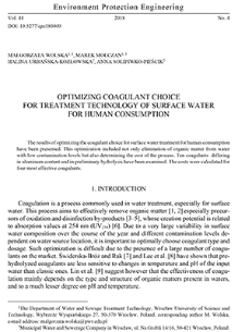 Optimizing coagulant choice for treatment technology of surface water for human consumption