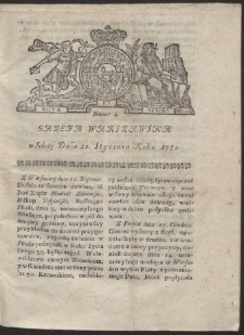 Gazeta Warszawska. R.1782 Nr 4