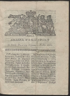 Gazeta Warszawska. R.1782 Nr 7