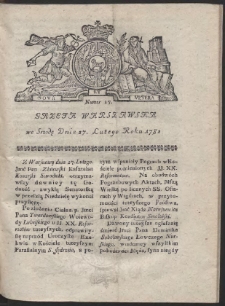 Gazeta Warszawska. R.1782 Nr 17