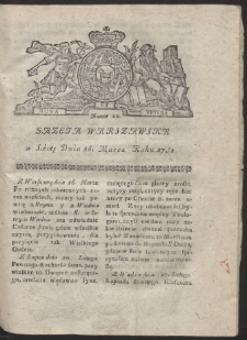 Gazeta Warszawska. R.1782 Nr 22