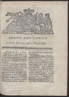 Gazeta Warszawska. R.1782 Nr 36