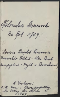 Kalendarz Warszawski Na Rok 1769 […]