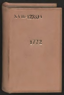 Kalendarz Warszawski Na Rok 1772 […]