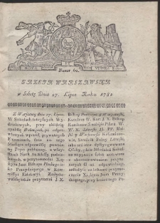 Gazeta Warszawska. R.1782 Nr 60