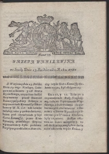 Gazeta Warszawska. R.1782 Nr 85