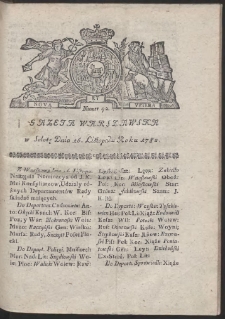 Gazeta Warszawska. R.1782 Nr 92