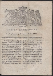 Gazeta Warszawska. R.1782 Nr 94