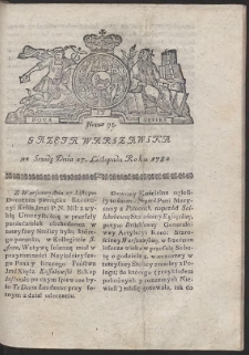 Gazeta Warszawska. R.1782 Nr 95