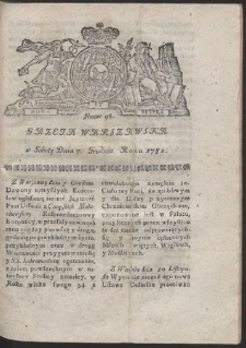 Gazeta Warszawska. R.1782 Nr 98