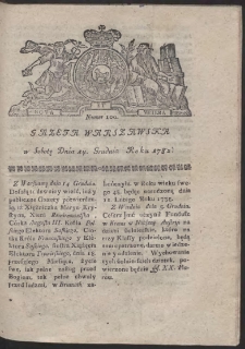 Gazeta Warszawska. R.1782 Nr 100