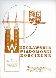 Wrocławskie Wiadomości Kościelne. R. 43 (1990), nr 2