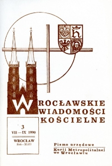 Wrocławskie Wiadomości Kościelne. R. 43 (1990), nr 3