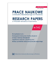 Spis treści [Prace Naukowe Uniwersytetu Ekonomicznego we Wrocławiu = Research Papers of Wrocław University of Economics; 2018; Nr 542]