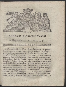 Gazeta Warszawska. R.1783 Nr 38