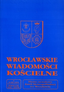Wrocławskie Wiadomości Kościelne. R. 48 (1995), nr 4