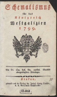 Schematismus für das Königreich Westgalizien 1799