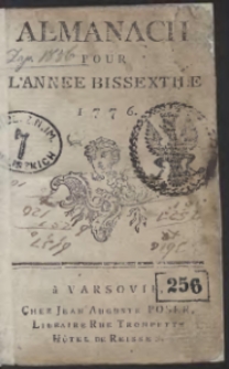 Almanach Pour L’Année […] 1776