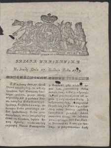 Gazeta Warszawska. R.1783 Nr 101