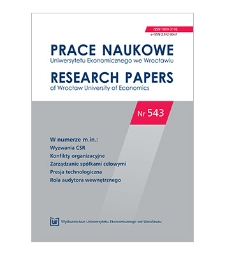 Spis treści [Prace Naukowe Uniwersytetu Ekonomicznego we Wrocławiu = Research Papers of Wrocław University of Economics; 2018; Nr 543]